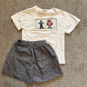 Boys Smocked Halloween Short Set 18m